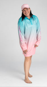 Ladies Coral - Not a Fishing Shirt Dress - UPF50+ Sun Protection