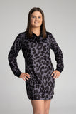Ladies Black Leopard - Not a Fishing Shirt Dress - UPF50+ Sun Protection
