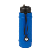Roll A Bottle -Cobalt, Black + Black, Collapsible Water Bottle - MWCAC
