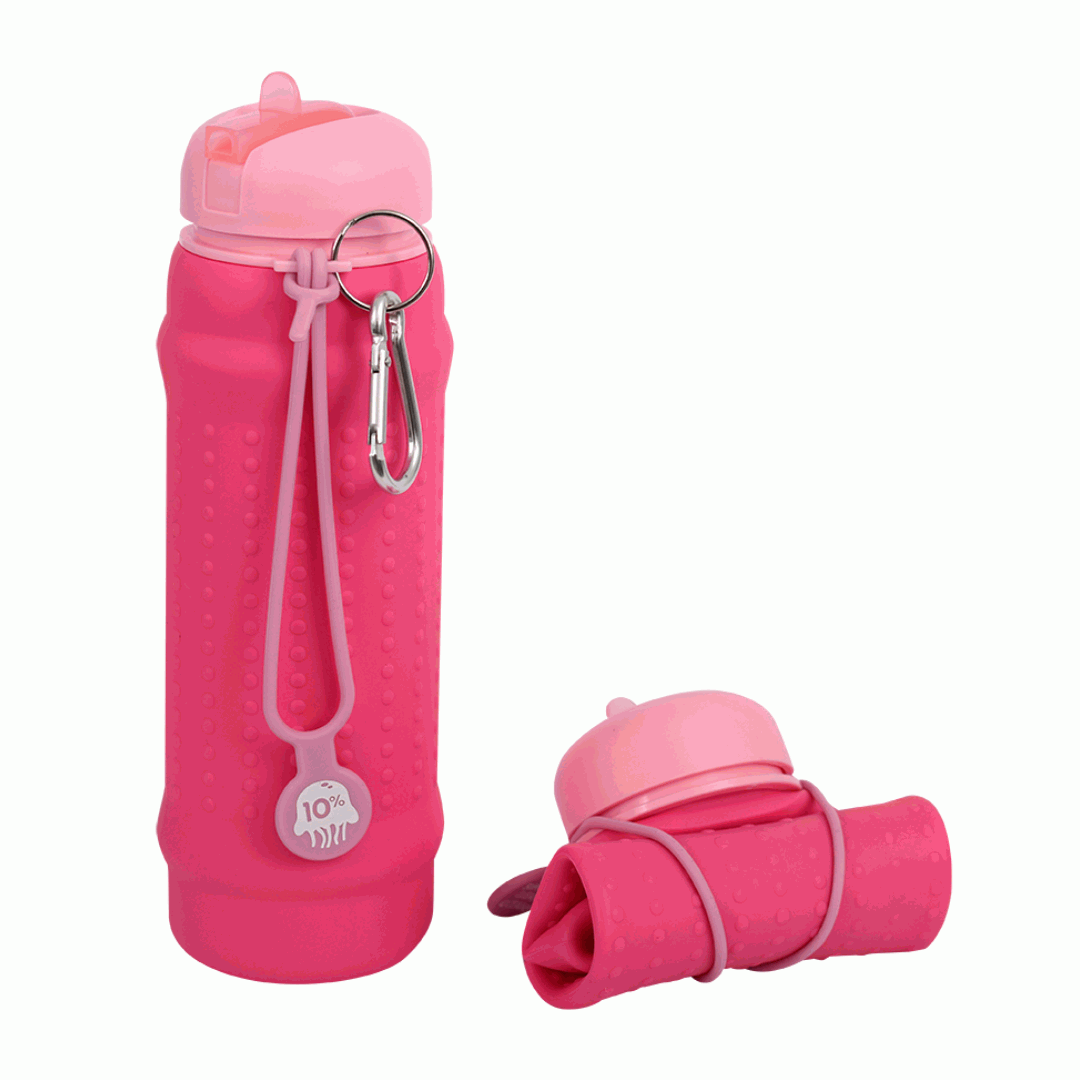 Roll A Bottle - Hot Pink, Pink + Pink Lilac, Collapsible Bottle - MWCAC