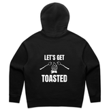 Let's Get Toasted Hoodie – campfire hoodie in black by Mums Who Caravan and Camp
