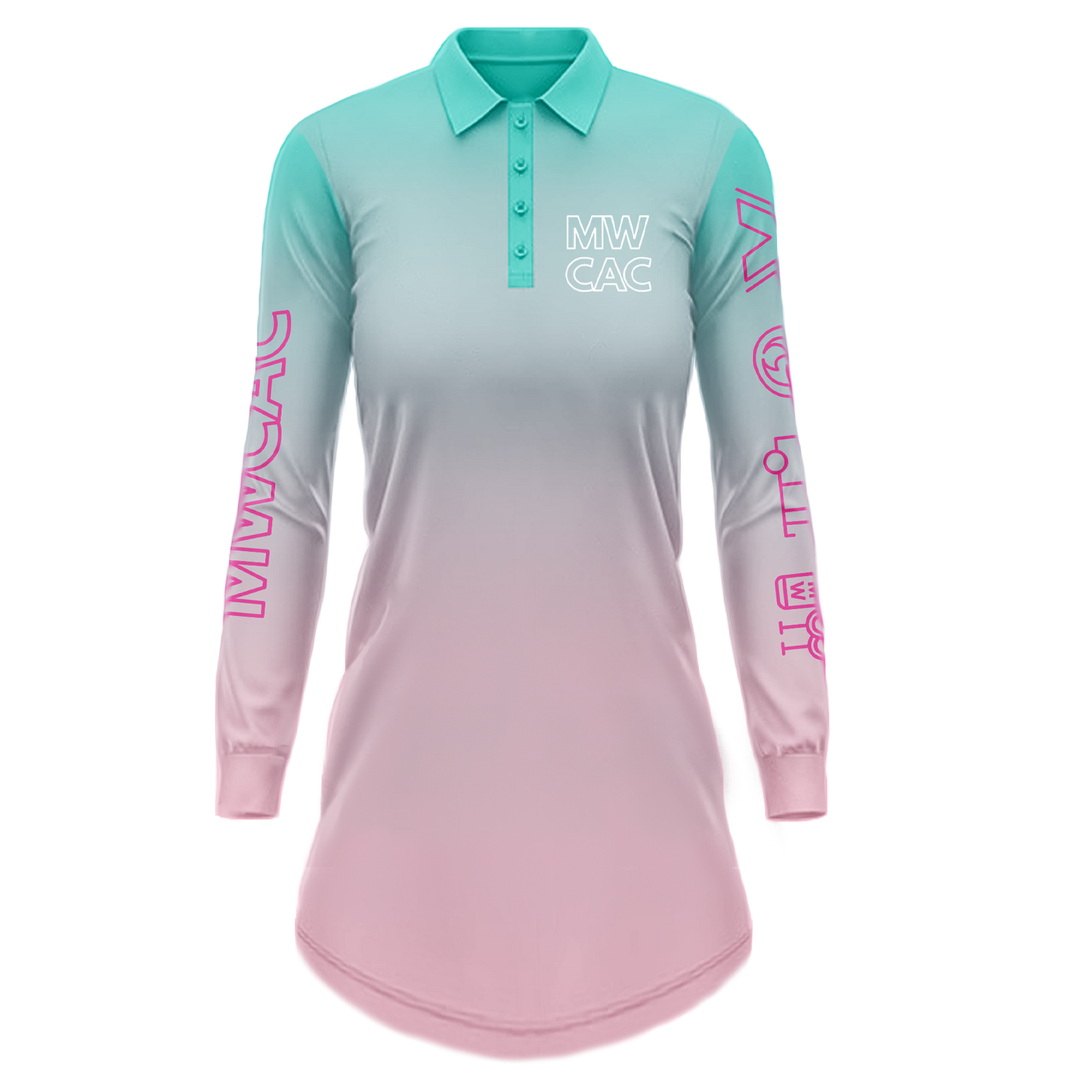Womens Coral - Not a Fishing Shirt Dress - UPF50+ Sun Protection PRE-ORDER - Mums Who Caravan and Camp