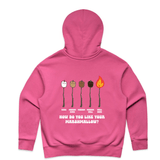 Marshmallow Hoodie – cosy women's camping hoodie in black by Mums Who Caravan and Camp