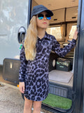 Kids Fishing Shirt Dress - Leopard - UPF50+ Sun Protection PRE-ORDER - Mums Who Caravan and Camp