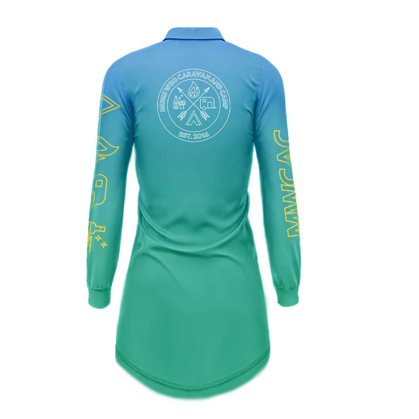 Womens Reef - Not a Fishing Shirt Dress - UPF50+ Sun Protection PRE-ORDER - Mums Who Caravan and Camp