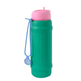 Roll A Bottle - Green, Pink + Dusty Blue, Collapsible Bottle - MWCAC