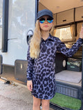 Kids Fishing Shirt Dress - Leopard - UPF50+ Sun Protection PRE-ORDER - Mums Who Caravan and Camp