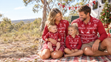 Reindeer Fair Isle Red UPF50+ Fishing Shirt