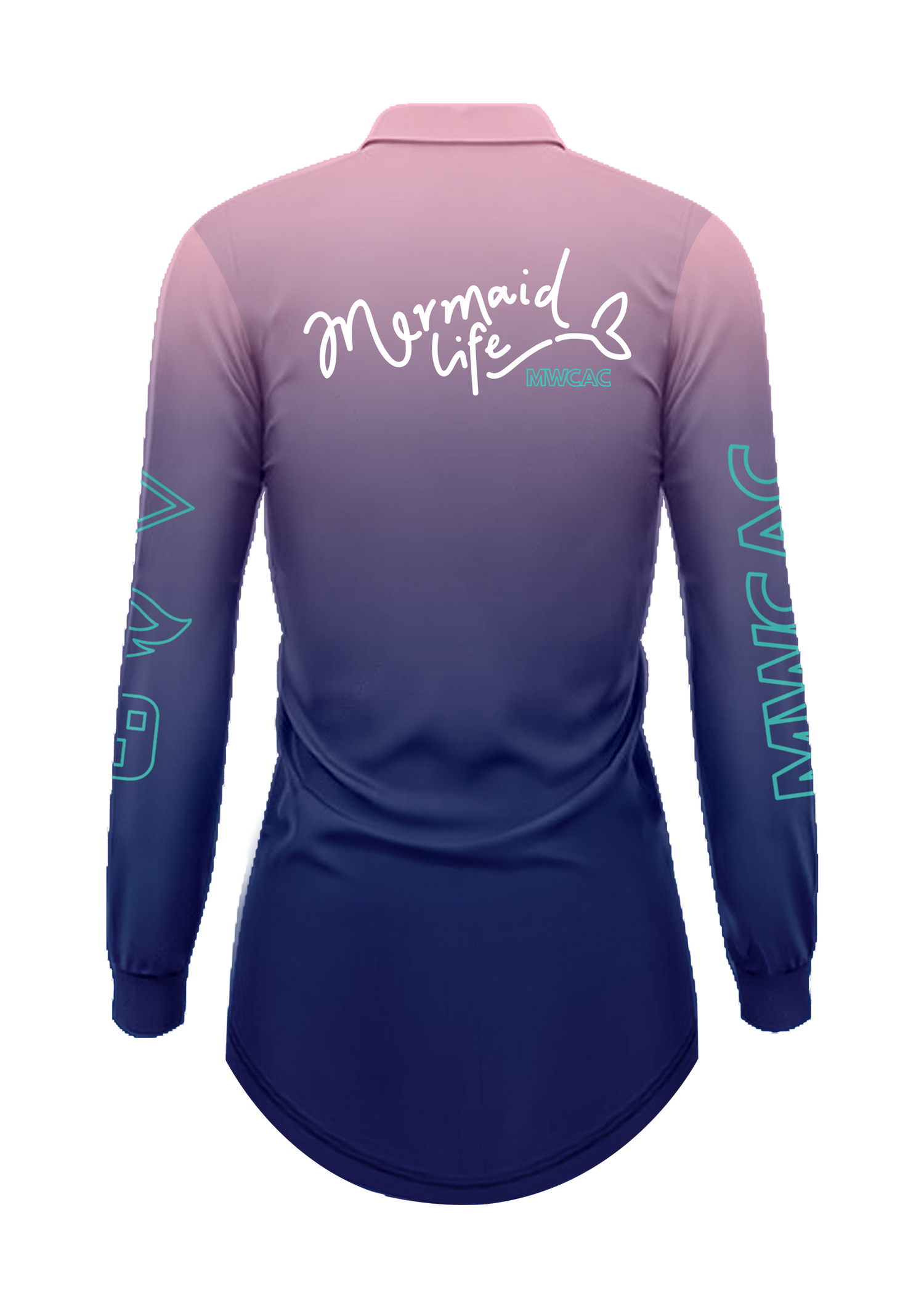 Purple Pink Mermaid Life Not a Fishing Dress UPF50+