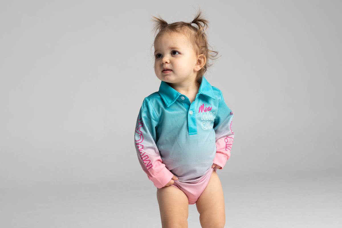 Baby Coral Mermaid life - UPF50+ Fishing Shirt Romper