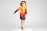 Kids Fishing Shirt Dress - Inferno - UPF50+ Sun Protection