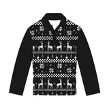 Reindeer Fair Isle Black UPF50+ Fishing Shirt