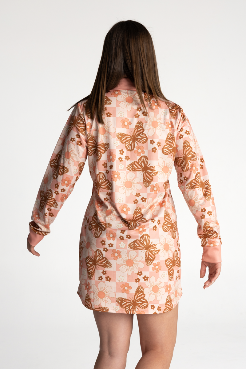 Kids Fishing Shirt Dress - Butterfly Boho - UPF50+ Sun Protection * Pre-order