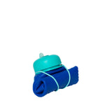 Roll A Bottle - Cobalt, Teal Lid, Aqua Strap Collapsible Bottle - MWCAC