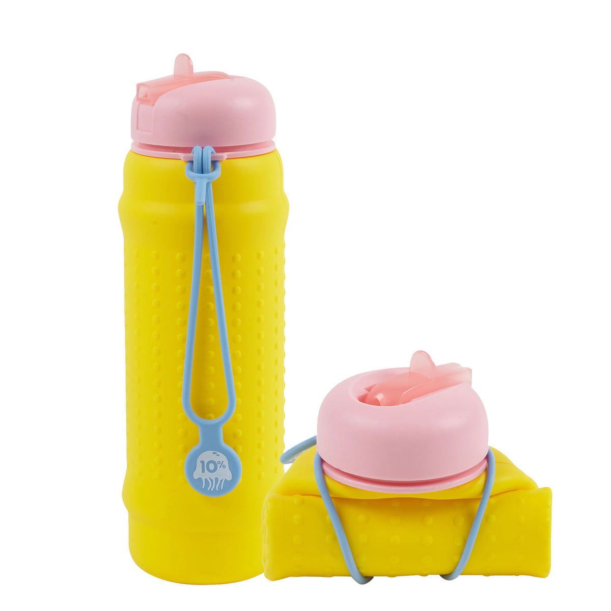 Roll A Bottle - Yellow, Pink + Dusty Blue collapsible bottle - MWCAC