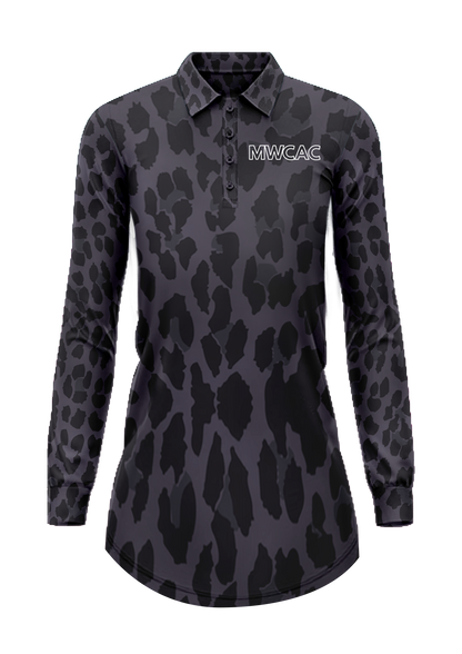 Womens Black Leopard - Not a Fishing Shirt Dress - UPF50+ Sun Protection PRE-ORDER - Mums Who Caravan and Camp