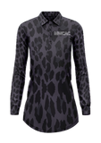 Womens Black Leopard - Not a Fishing Shirt Dress - UPF50+ Sun Protection PRE-ORDER - Mums Who Caravan and Camp